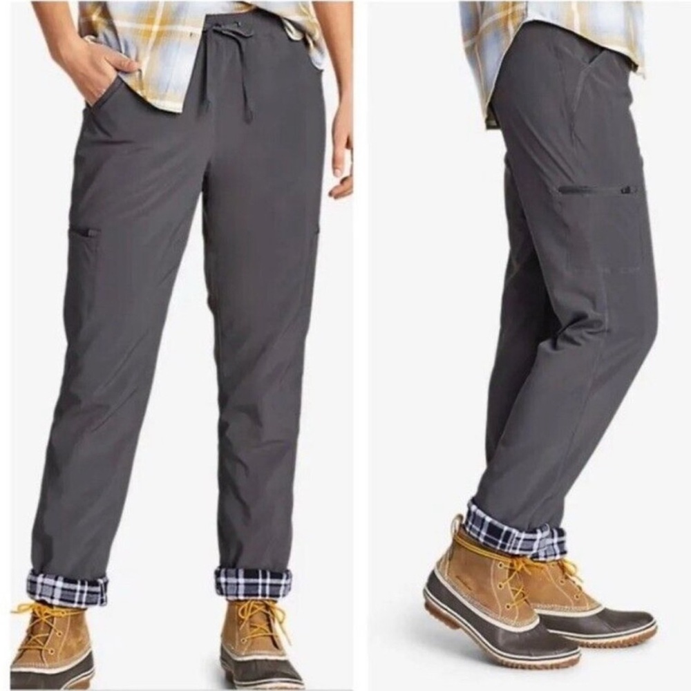 Eddie Bauer Women's Gray Fleece Lined Pants